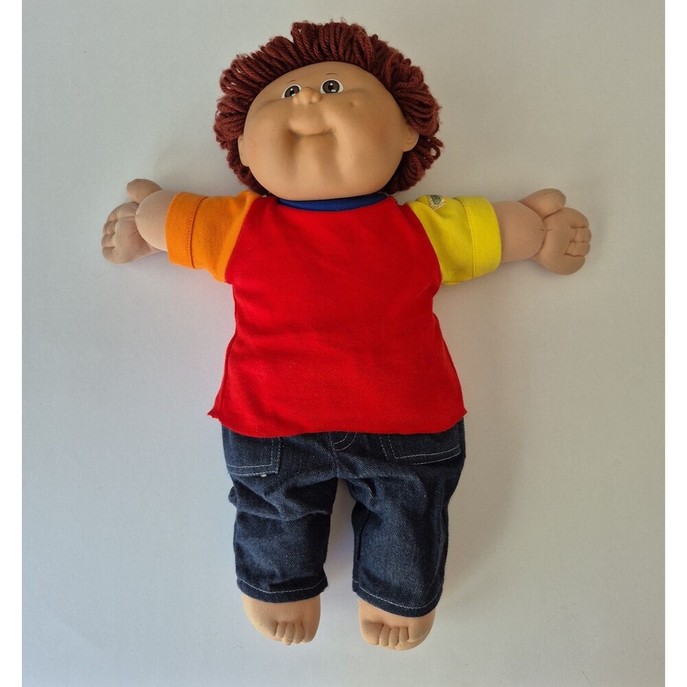 Cabbage Patch Kids Vintage 1982 Coleco Boy Doll w/ Outfit Brown Hair Eyes 16 IN